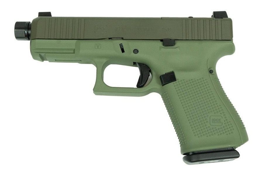 Glock V-Series Model 19 OD Green Cerakote Handgun 9mm Luger 15rd Magazines view 4