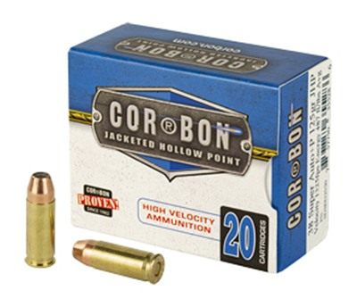 Corbon Ammo 38SUPER+P 125GR JHP 20/500