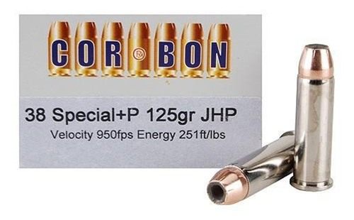 Corbon Self-Defense JHP Handgun Ammunition .38 Spl (+P) 125 gr 1125 fps 20/