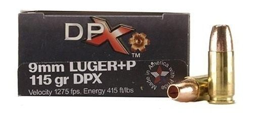 Corbon Ammo Handgun Ammunition 9mm Luger (+P) 115 gr DPX 1275 fps 20/ct