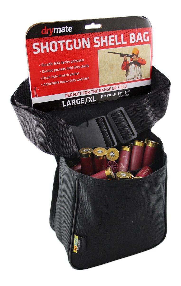 Drymate SB-WBB Two Pocket Shotgun Shell Bag with Belt, One Size