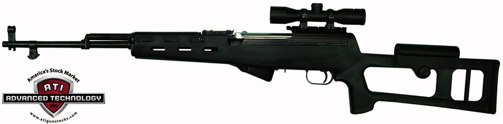 ATI Outdoors ADV Tech Stock FOR SKS Rifle Fiberforce Style Black SYN