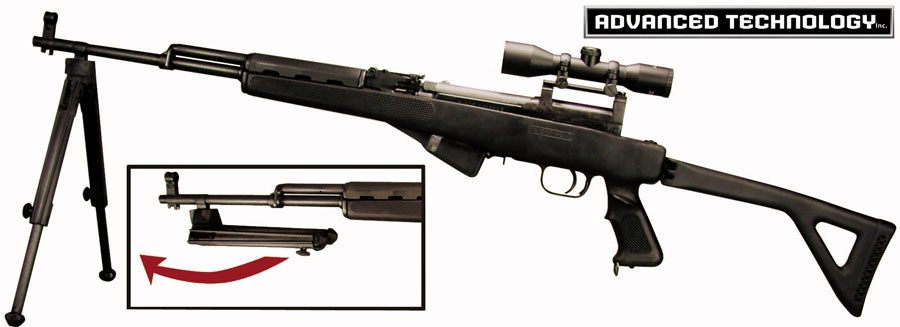 Advanced Tech Bipod FOR SKS Featherweight Black Nylon