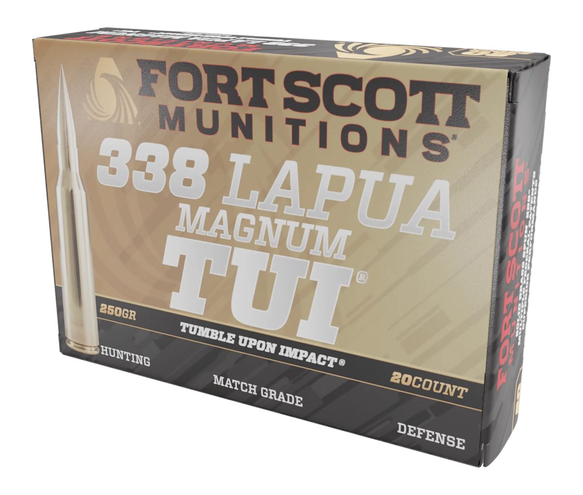 Fort Scott Munitions 338250SBV1 Tumble Upon Impact (TUI) Rifle 338 LapuaMag