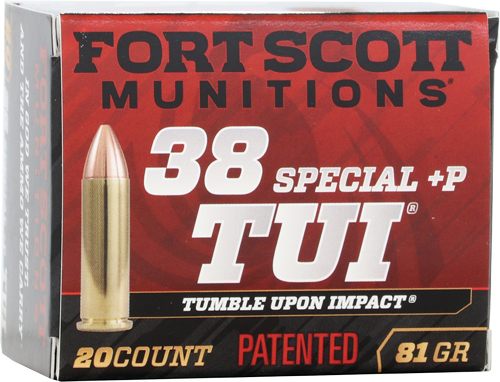Fort Scott Munitions 38+P081SCV Tumble Upon Impact (TUI) 38 Special+P 81gr view 2