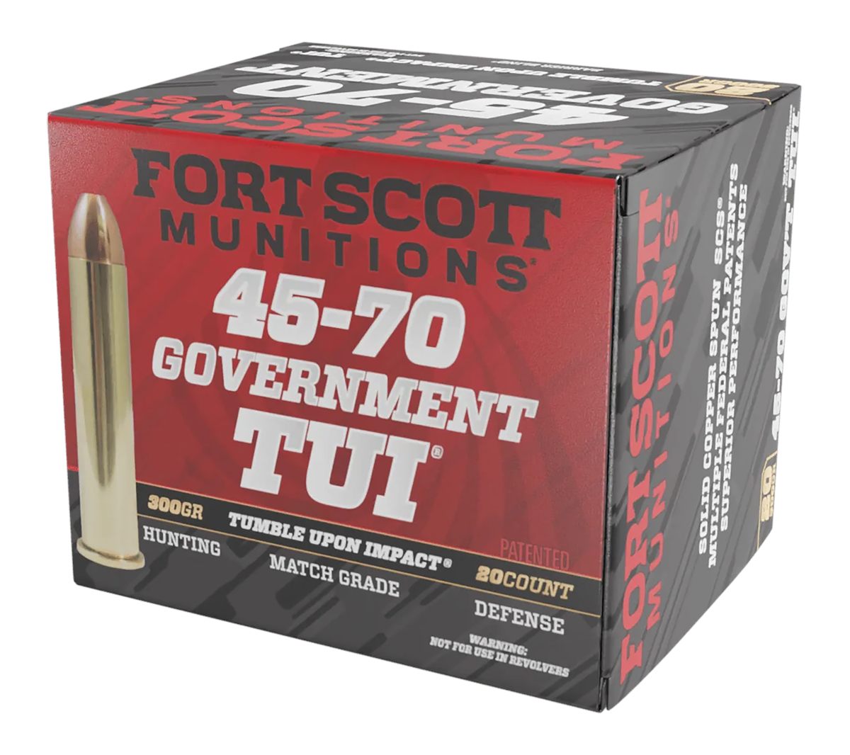 Fort Scott Munitions 4570300SCV1 Tumble Upon Impact (TUI) Brush Hog 45-70 G