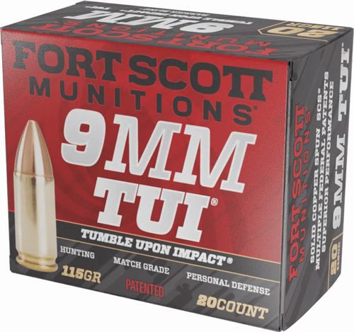 Fort Scott Munitions 9MM115SCV Tumble Upon Impact (TUI) 9mmLuger 115gr Soli view 2
