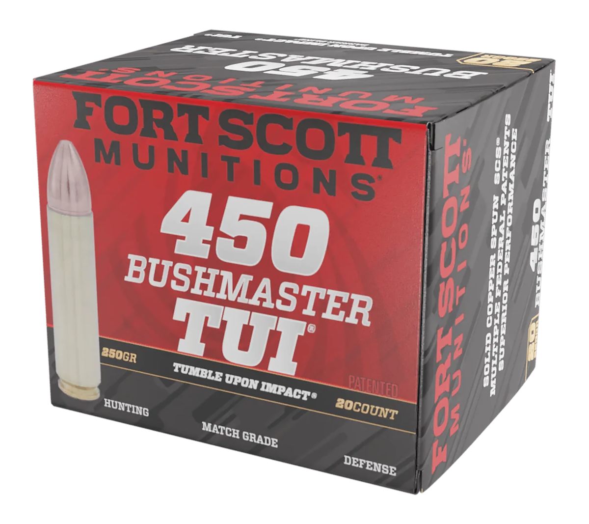 Fort Scott Munitions 450BM250SCV Tumble Upon Impact (TUI) Rifle 450 Bushmas