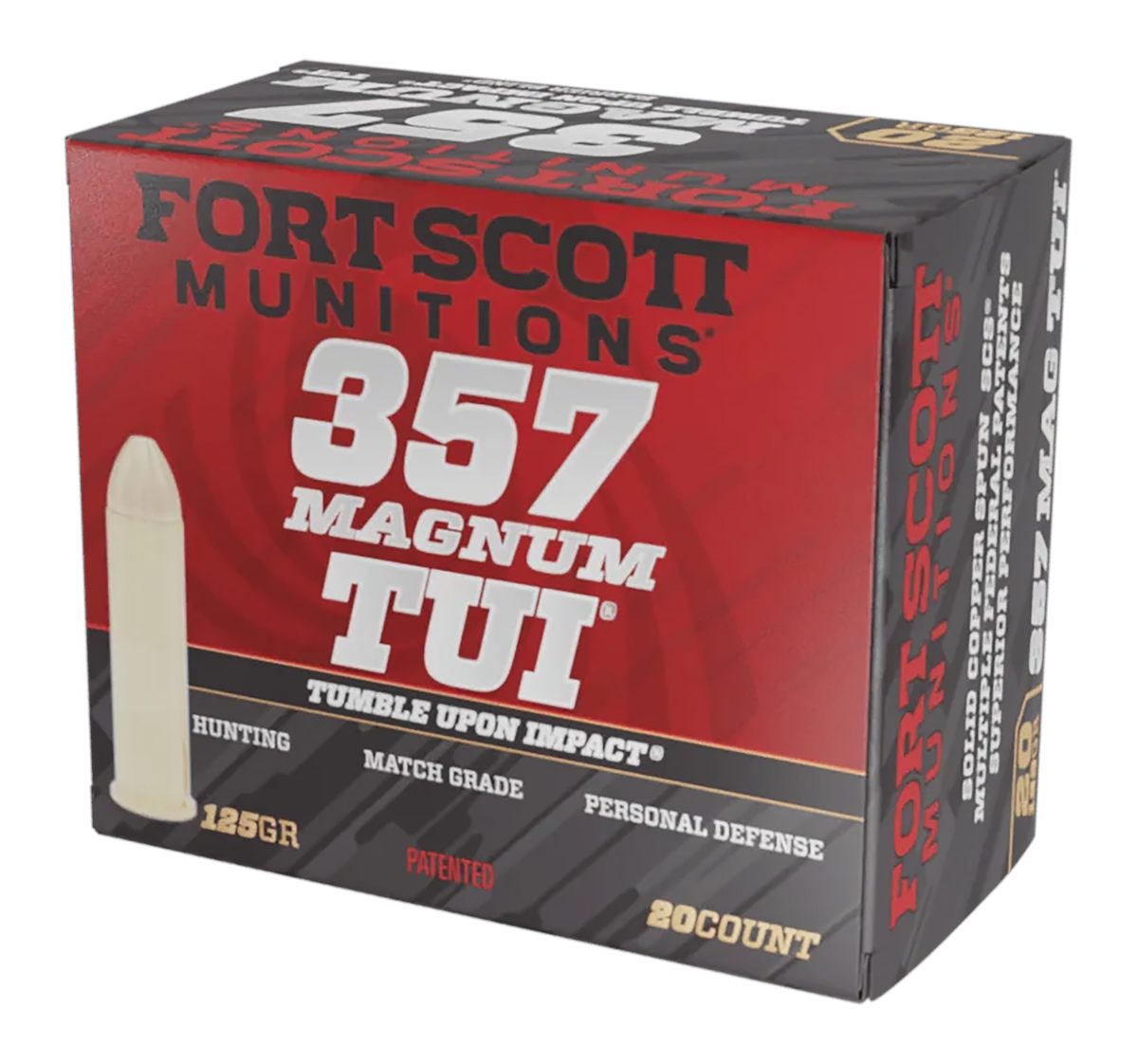 Fort Scott Munitions 357MAG125SCV Tumble Upon Impact (TUI) 357 Mag 125gr So
