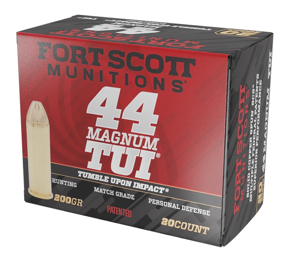 Fort Scott Munitions 44MAG200SCV Tumble Upon Impact (TUI) 44 RemMag 200gr S