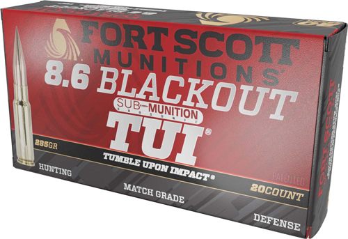 Fort Scott Munitions 86BLK285SCV2SS Tumble Upon Impact (TUI) 8.6 Blackout 2 view 2
