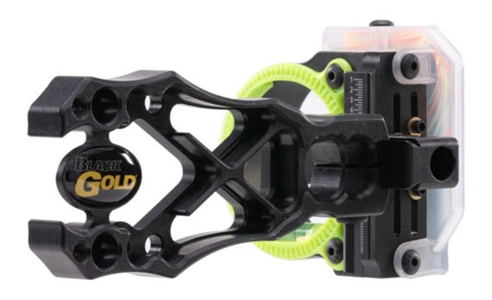 Pure Archery Group Black Gold Flash Point Rush 5 Pin Scope .019 RH view 5