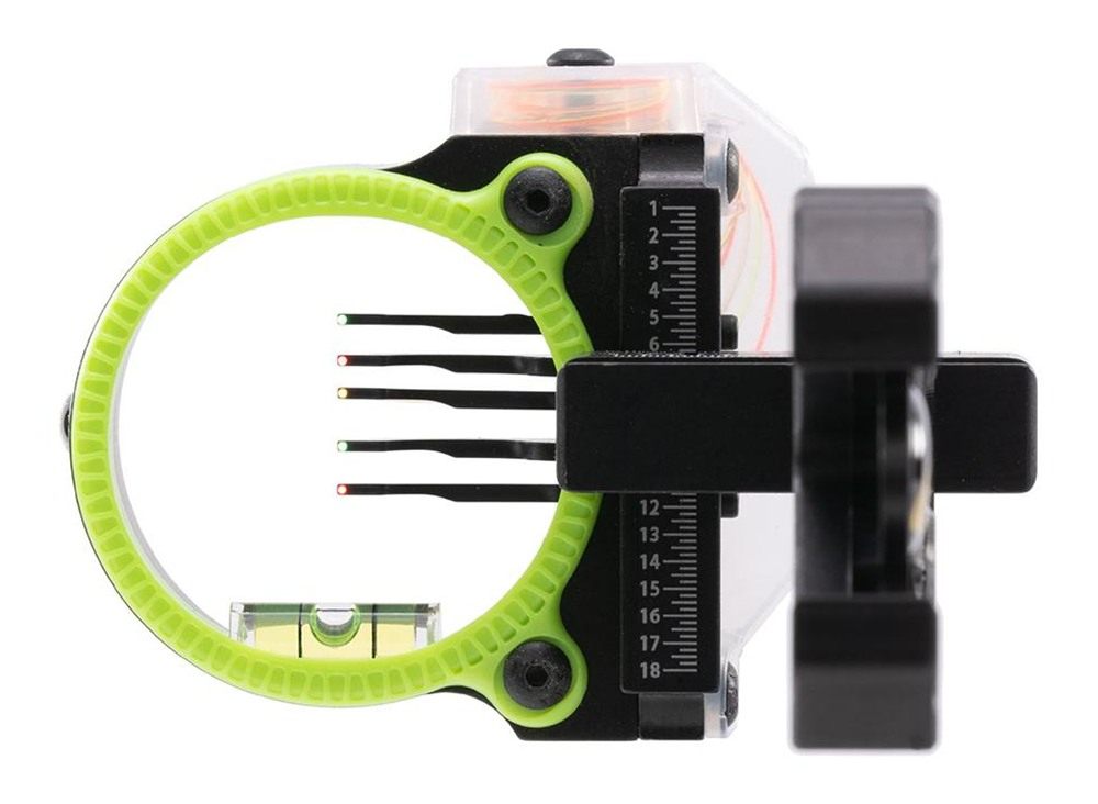 Pure Archery Group Black Gold Rush Sight 5 .019 Pins 4in Dovetail with 3rd