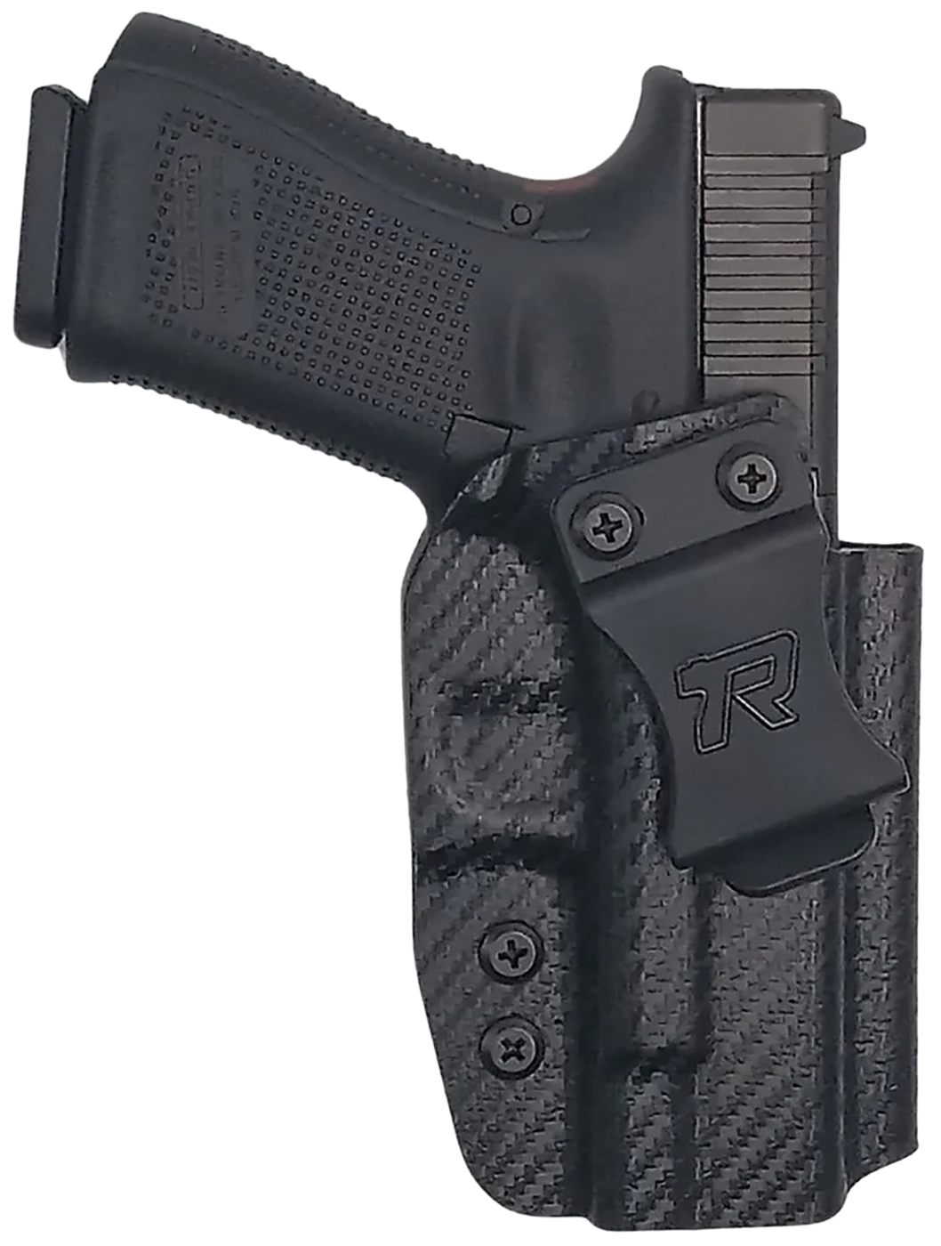 Rounded Gear GLK192332CFRHVAR Kydex IWB Black Fits Glock 19 Belt Clip Right