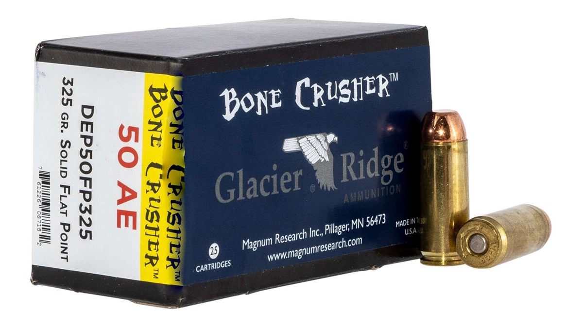 Magnum Research Glacier Ridge Bonecrusher Handgun Ammunition .50AE 325gr So