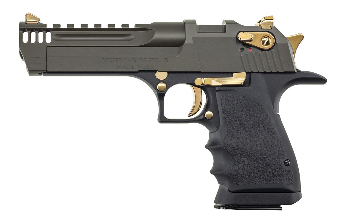 Desert Eagle Mgnm Rsrch LT Weight DE357 Pstl Green/Gold Apptmnts 5in Barrel