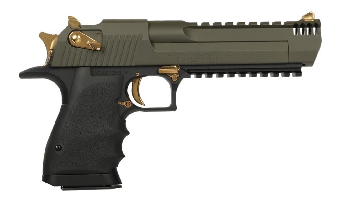 Desert Eagle Mgnm Rsrch LT Weight DE357 Pstl Green/Gold Apptmnts 6in Barrel view 2