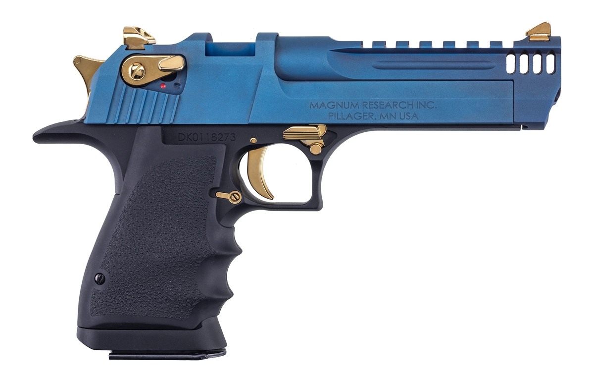 Desert Eagle Mgnm Rsrch LT Weight DE44 Pstl Carbo Blue/Gold Apptmnts 5in Ba
