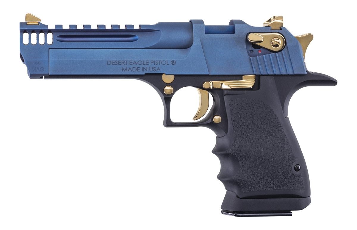 Desert Eagle Mgnm Rsrch LT Weight DE44 Pstl Carbo Blue/Gold Apptmnts 5in Ba view 2