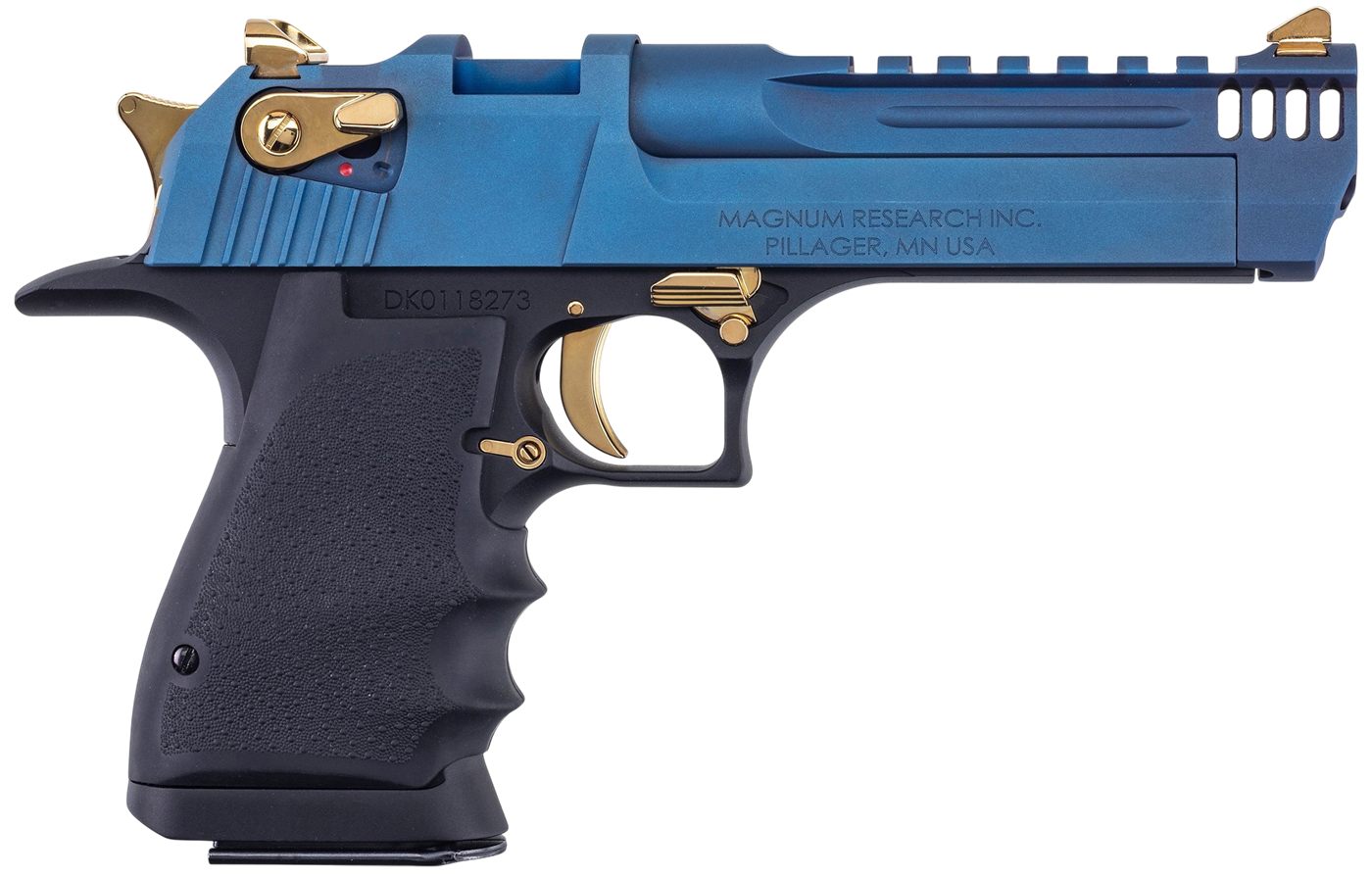 Desert Eagle Mgnm Rsrch LT Weight DE44 Pstl Carbo Blue/Gold Apptmnts 5in Ba view 3
