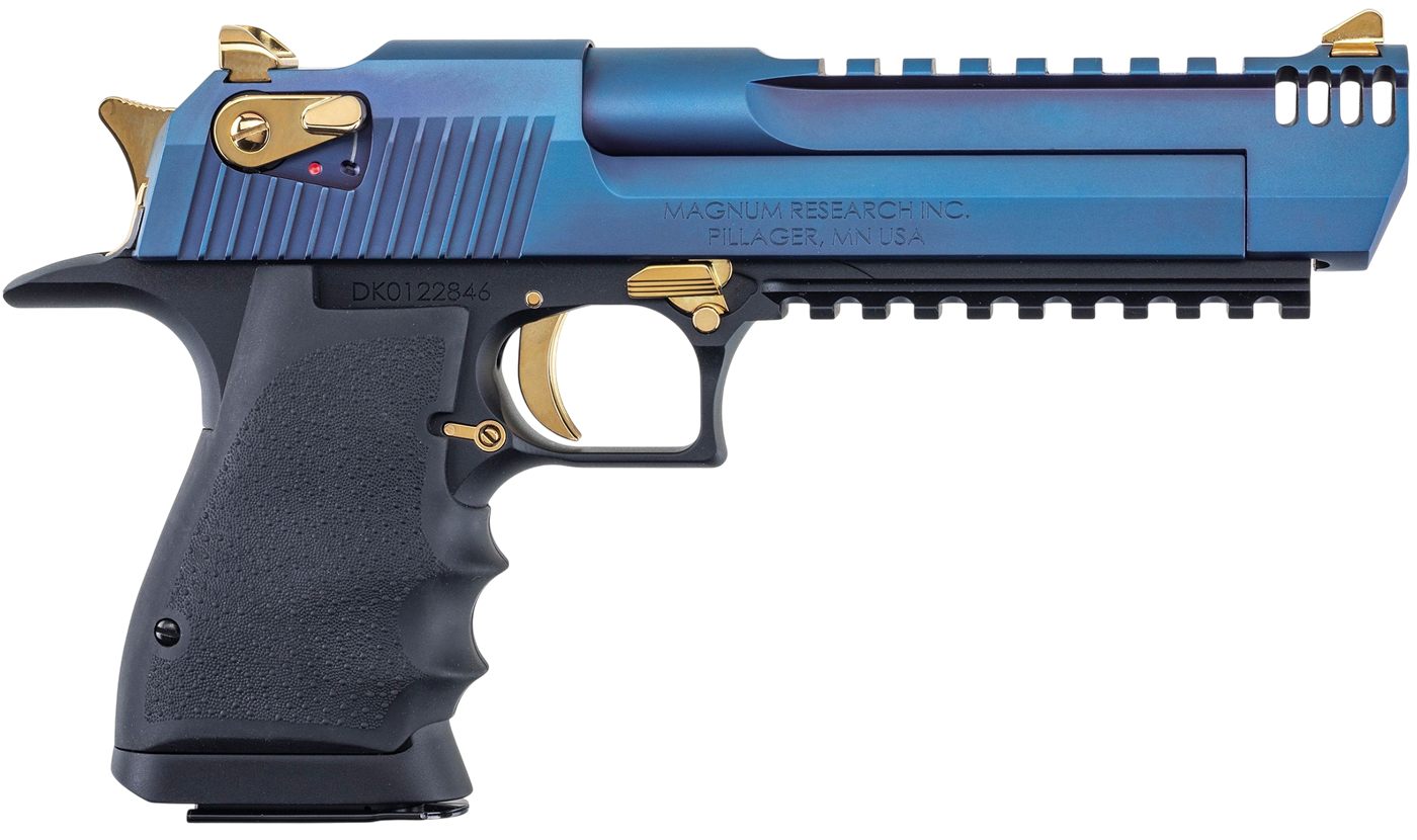 Desert Eagle Mgnm Rsrch LT Weight DE50 Pstl Carbo Blue/Gold Apptmnts 6in Ba view 3
