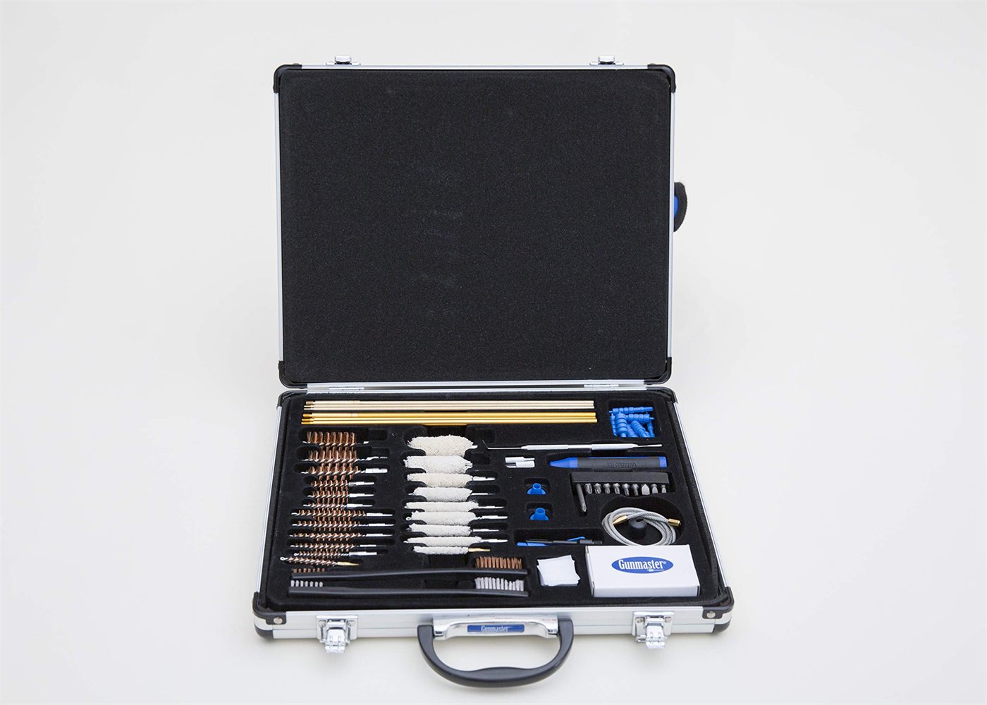 Gunmaster Super Deluxe Universal Gun Cleaning Kit Aluminum Case 62 pc. view 2