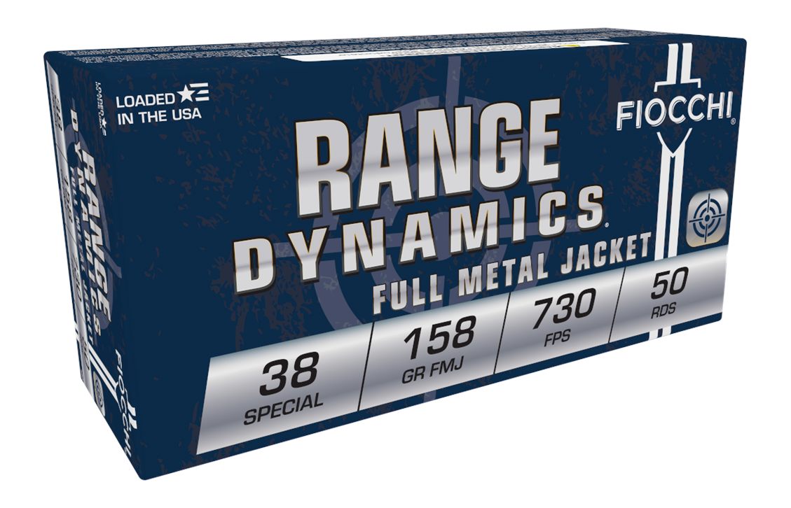 Fiocchi Ammunition Pistol Shooting Dynamics Handgun .38 Spl 158 gr FMJ 730