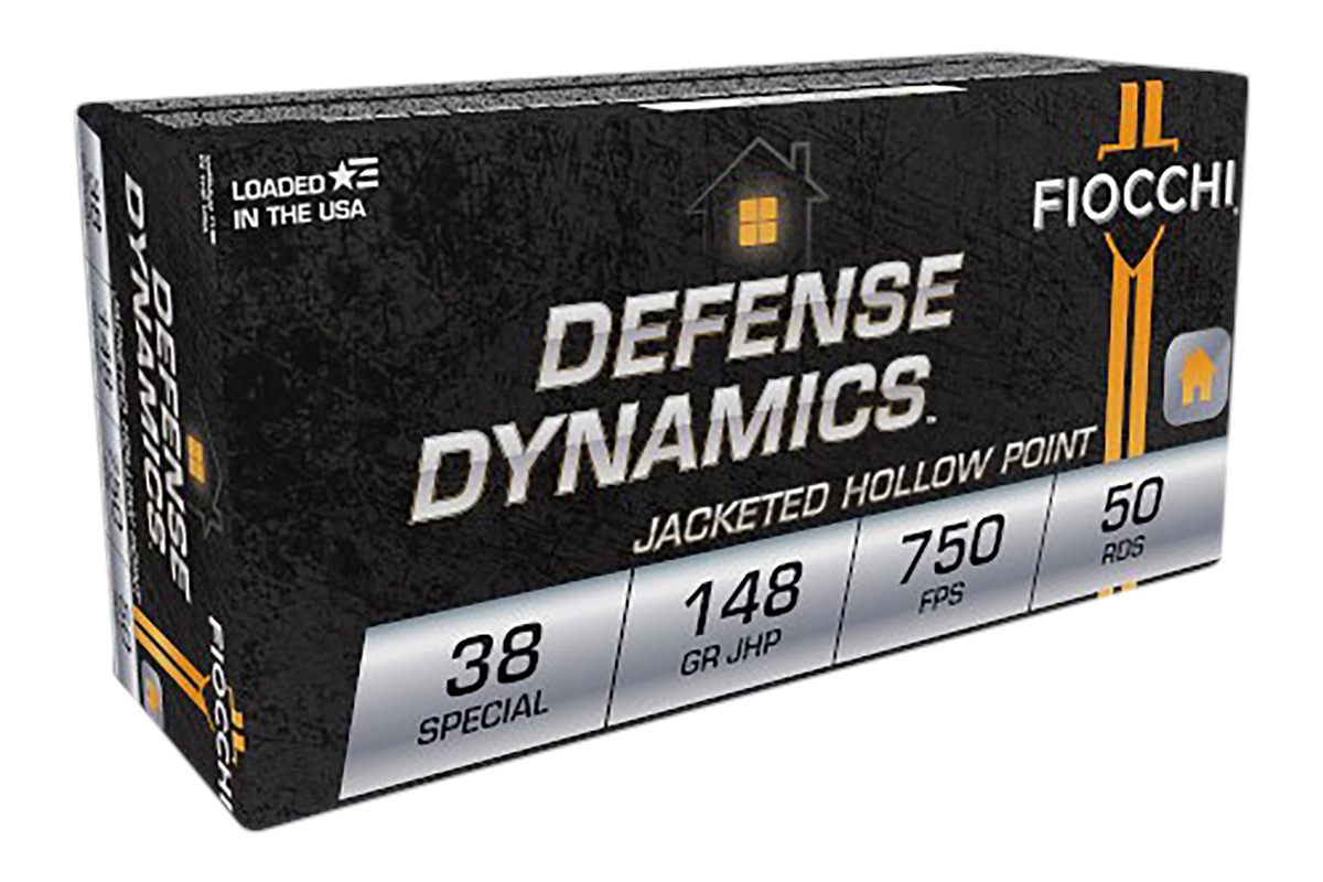 Fiocchi Ammunition 38E Defense Dynamics 38 Special 148gr Jacketed Hollow Po