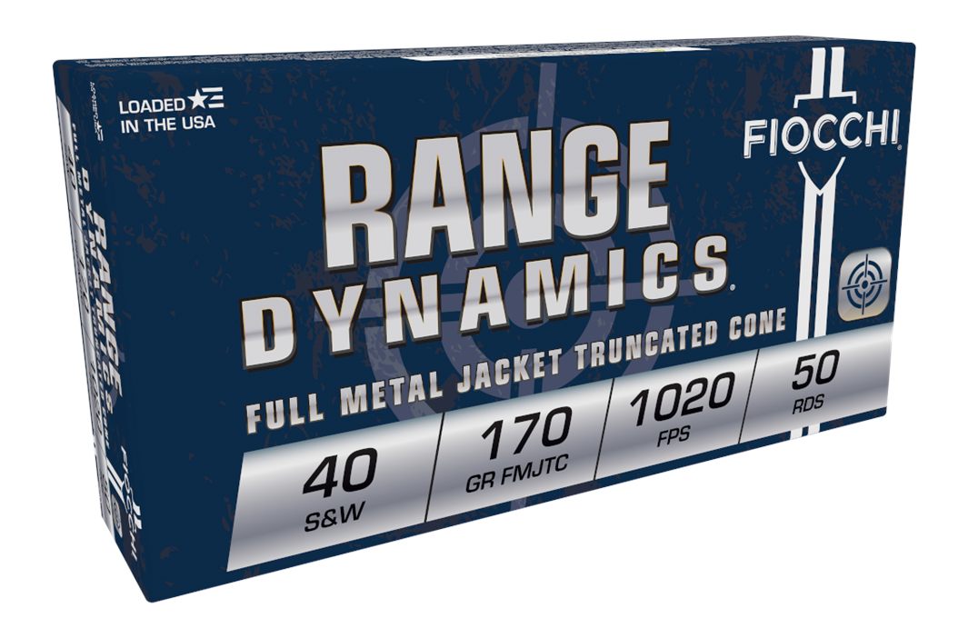 Fiocchi Ammunition 40SWA Range Dynamics W 170gr Full Metal Jacket Truncated