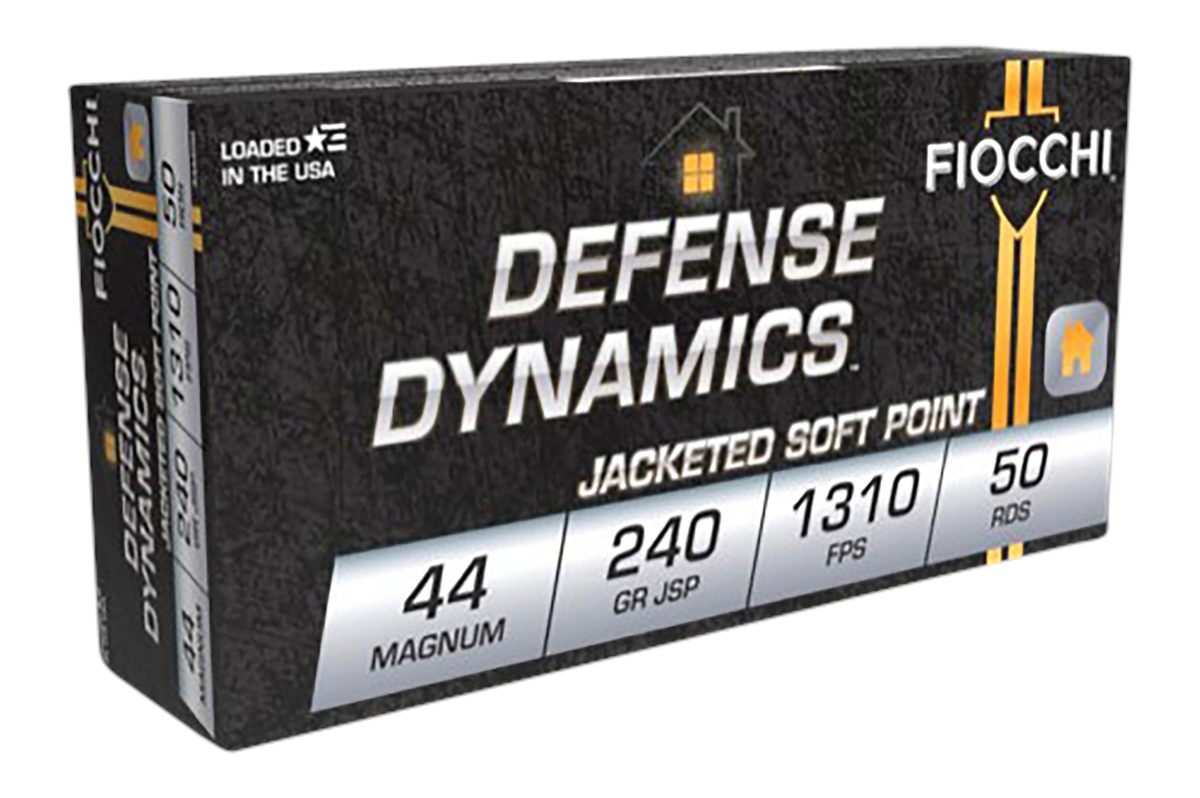 Fiocchi Ammunition 44A500 Defense Dynamics 44 RemMag 240gr Jacketed Soft Po