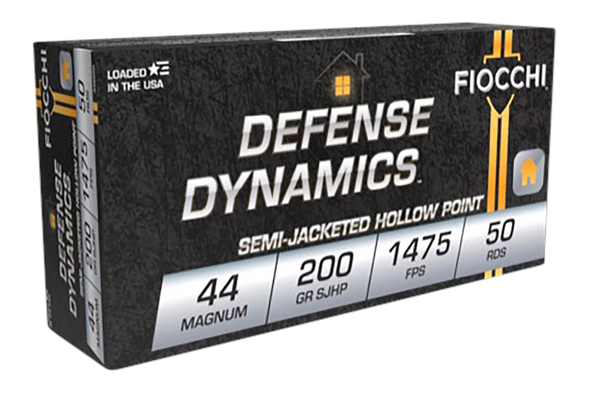 Fiocchi Ammo 44B500 Defense Dynamics 44 RemMag 200gr Semi Jacketed Hollow P