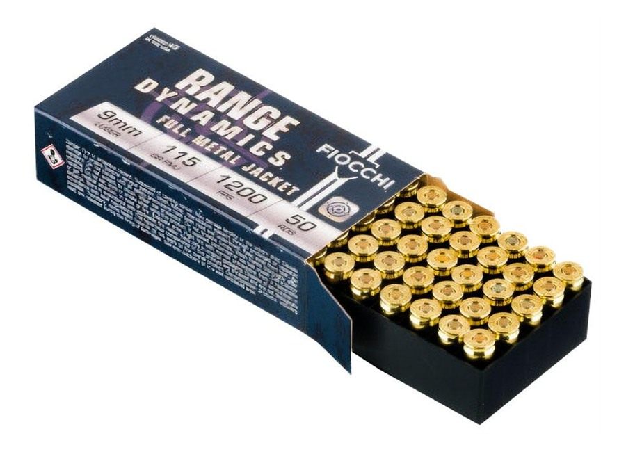 Fiocchi Ammunition 9AP Range Dynamics 9mmLuger 115gr Full Metal Jacket 50 P view 4