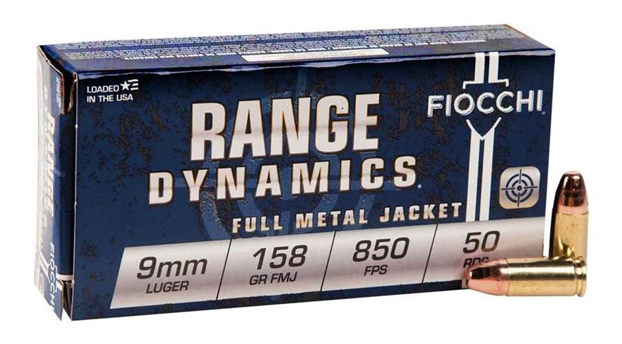 Fiocchi Ammunition 9AP Range Dynamics 9mmLuger 115gr Full Metal Jacket 50 P view 6