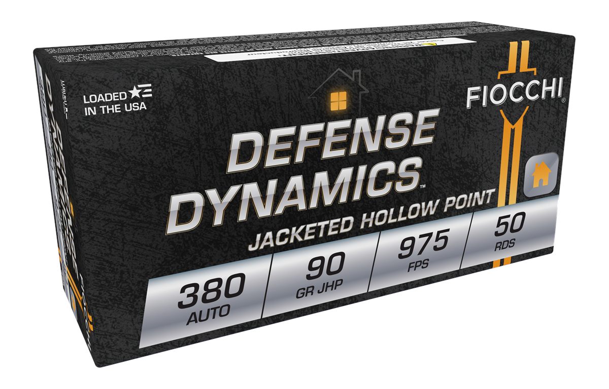 Fiocchi Ammunition 380APHP Defense Dynamics 380ACP 90gr Jacketed Hollow Poi