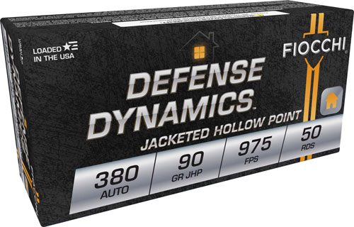 Fiocchi Ammunition 380APHP Defense Dynamics 380ACP 90gr Jacketed Hollow Poi view 2