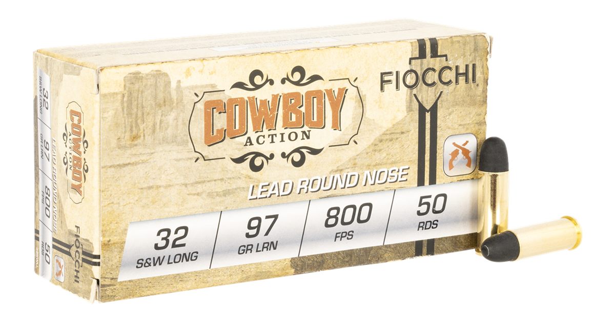 Fiocchi Ammunition 32SWLL Cowboy Action WLong 97gr Lead Flat Point 50 Per B
