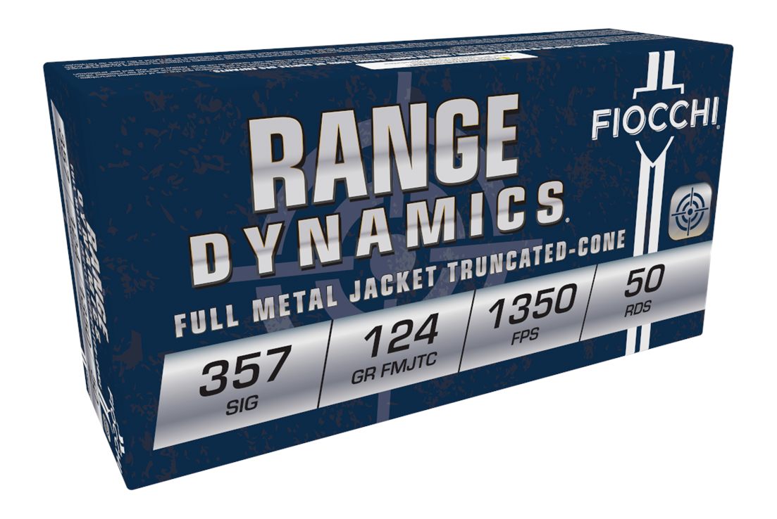 Fiocchi Ammunition 357SIGAP Range Dynamics 357 Sig 124gr Full Metal Jacket