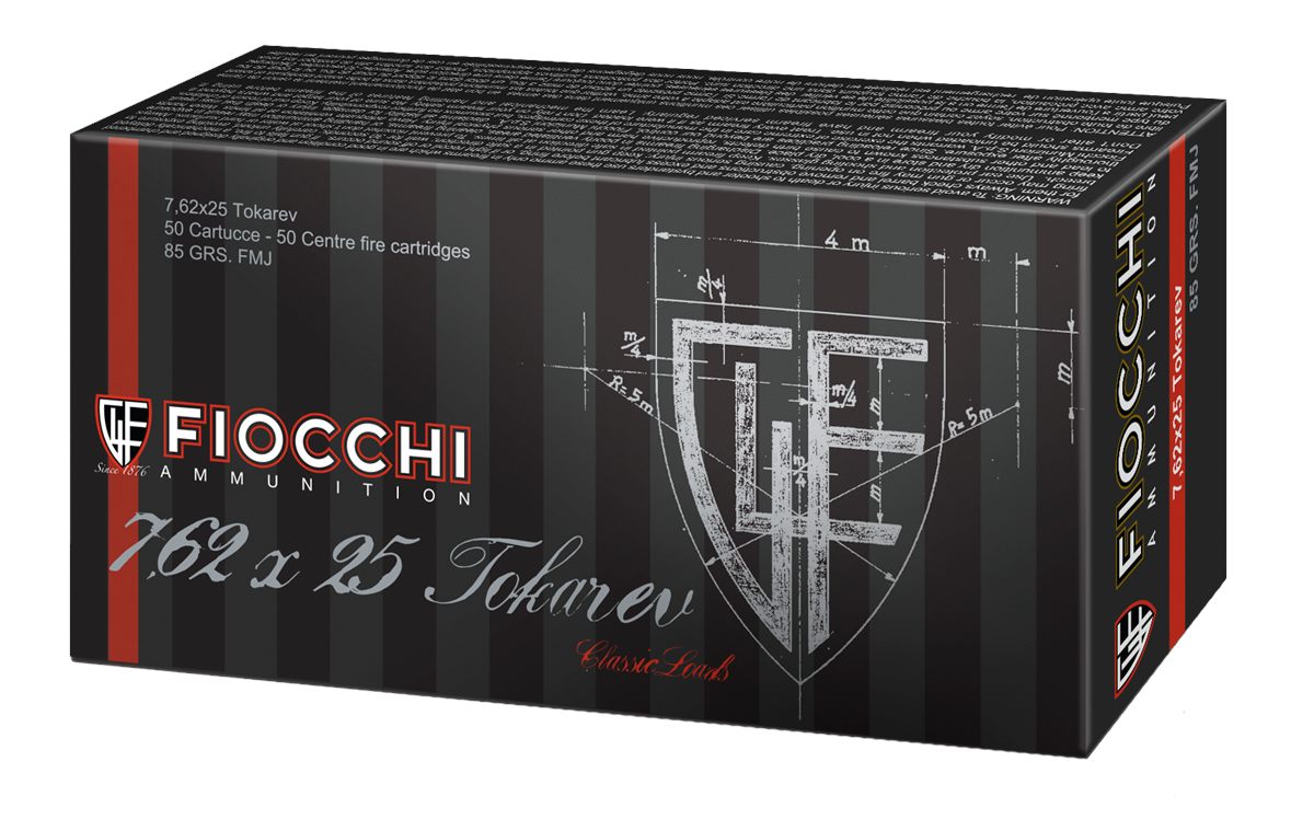 Fiocchi Ammunition 762TOK Heritage 7.62x25mmTokarev 88gr Full Metal Jacket