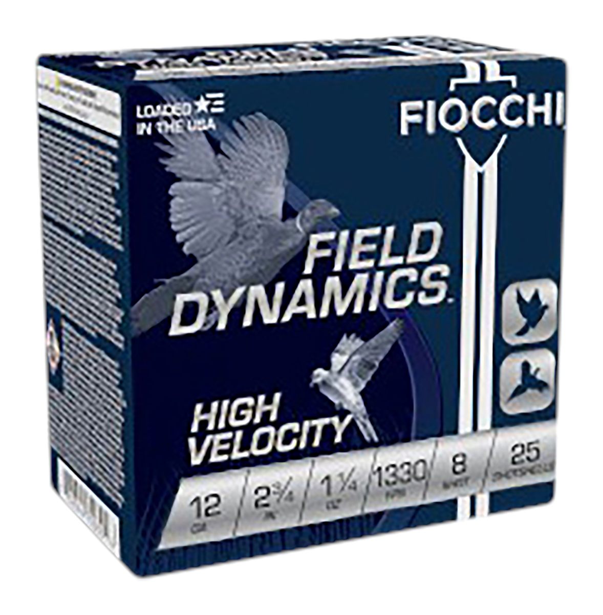Fiocchi Ammunition 12HV8 Field Dynamics High Velocity 12 Gauge 2.75in 1 1/4
