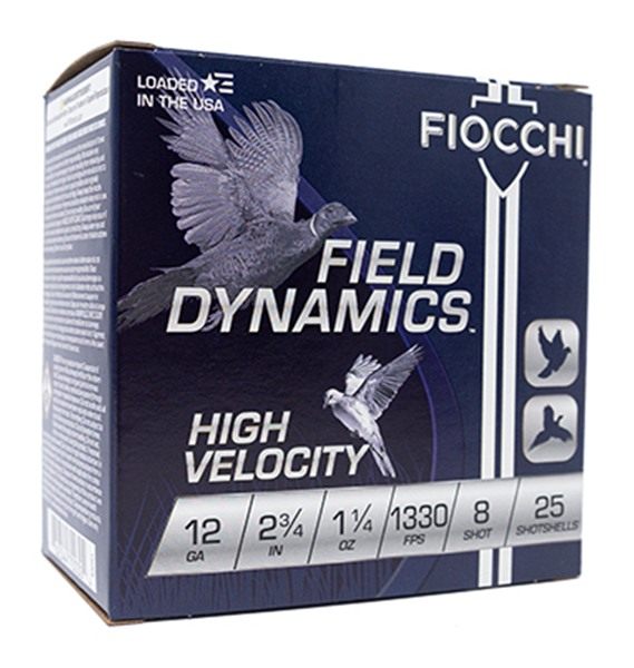 Fiocchi Ammunition 12HV8 Field Dynamics High Velocity 12 Gauge 2.75in 1 1/4 view 3