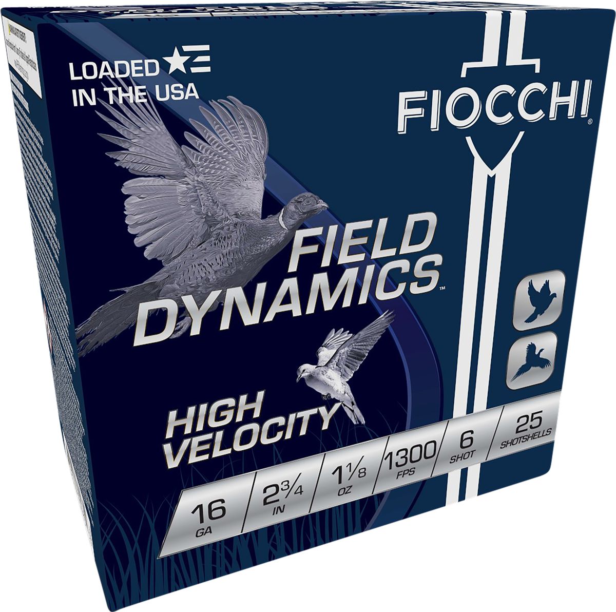 Fiocchi Ammo 16HV6 Field Dynamics High Velocity 16 Gauge 2.75in 1 1/8oz 6 S
