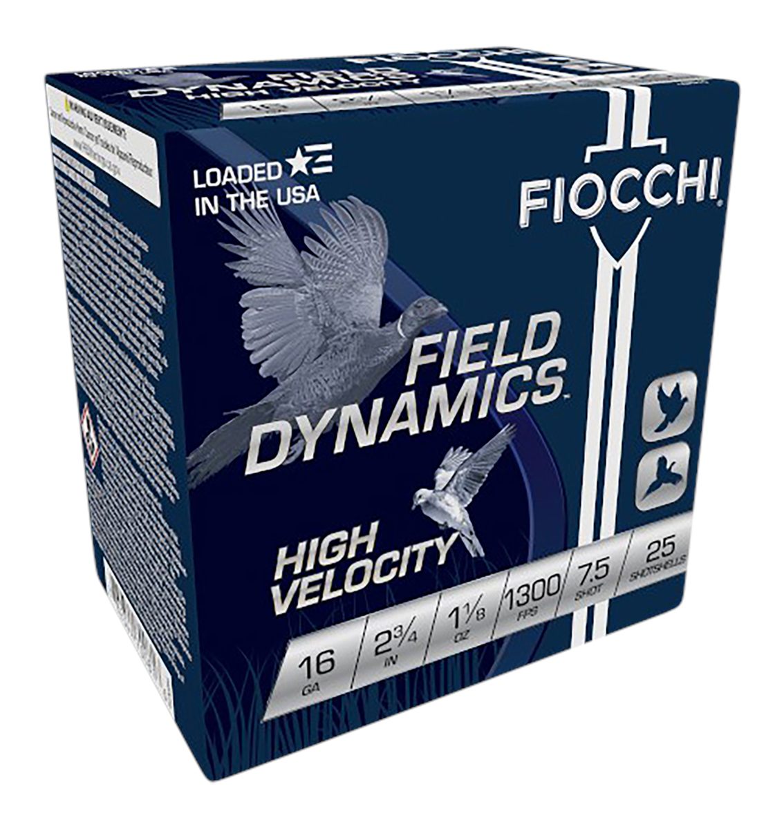 Fiocchi Ammunition 16HV75 Field Dynamics High Velocity 16 Gauge 2.75in 1 1/