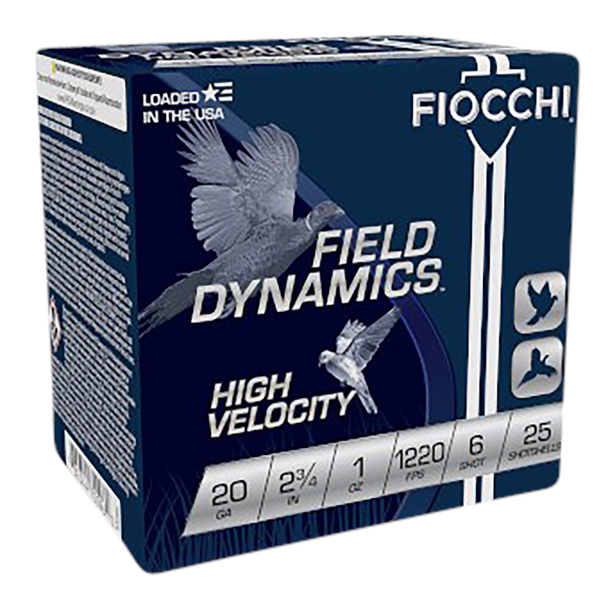 Fiocchi Ammunition 20HV6 Field Dynamics High Velocity 20 Gauge 2.75in 1oz 6