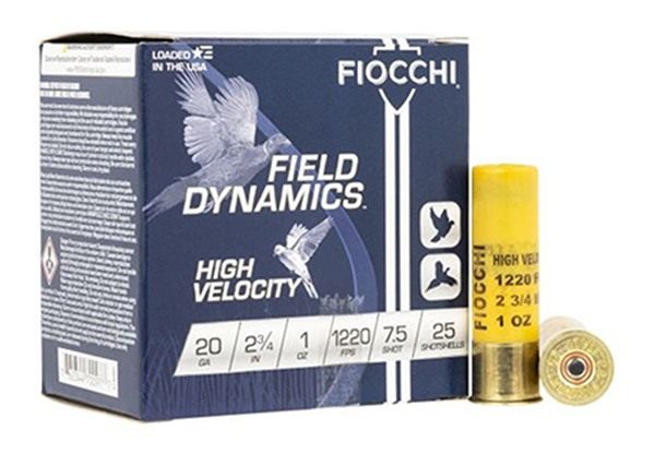 Fiocchi Ammunition 20HV75 Field Dynamics High Velocity 20 Gauge 2.75in 1oz view 3