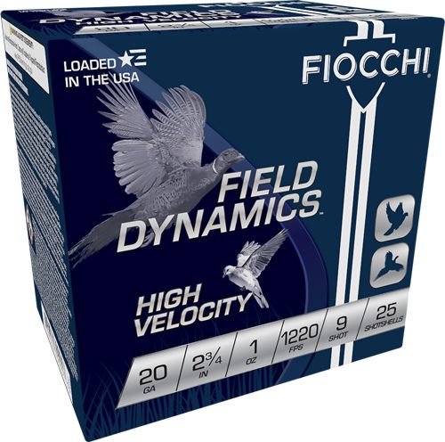 Fiocchi Ammunition 20HV9 Field Dynamics High Velocity 20 Gauge 2.75in 1oz 9 view 2
