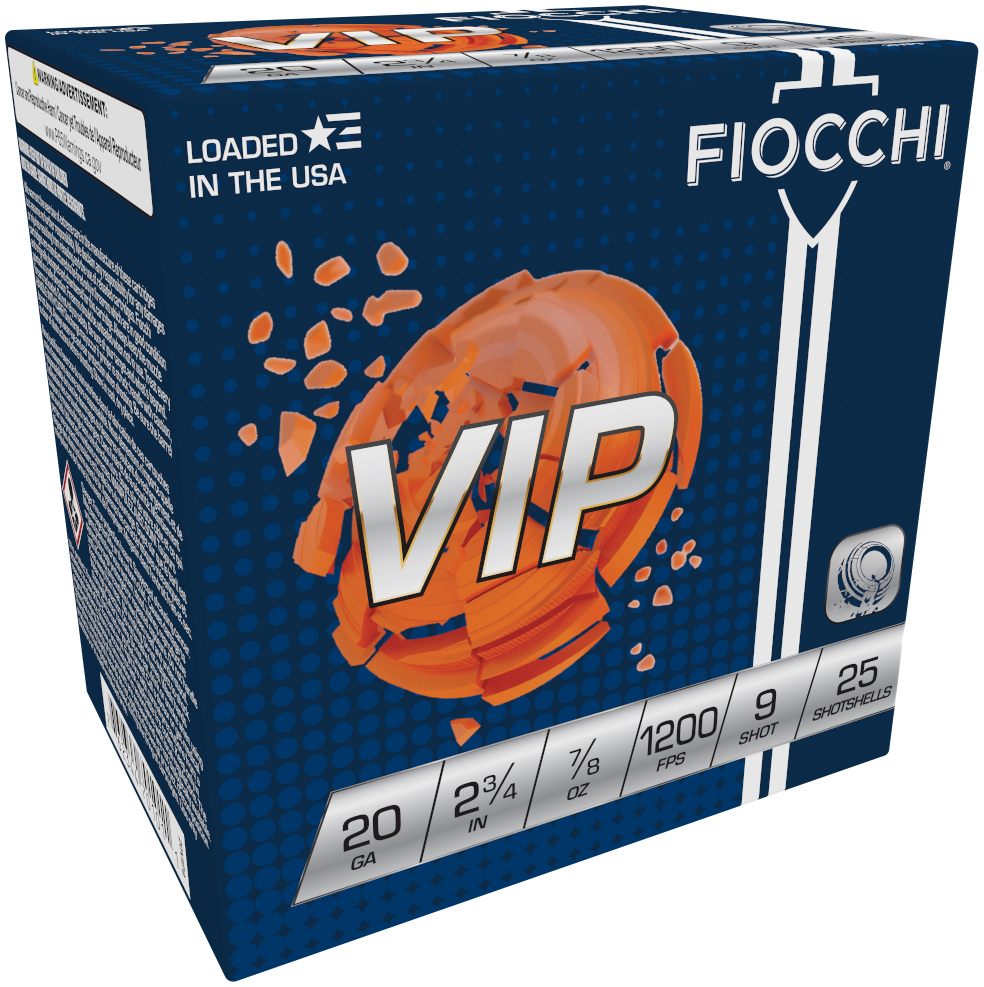 Fiocchi Ammunition 20VIP9 Exacta Target VIP 20 Gauge 2.75in 7/8oz 9 Shot 25