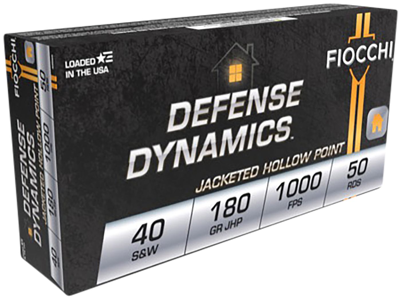 Fiocchi Ammunition 40SWE Defense Dynamics W 180gr Jacketed Hollow Point 50