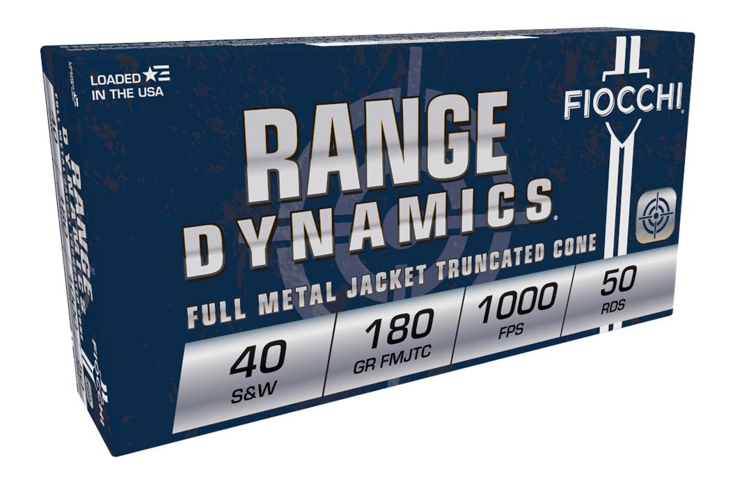 Fiocchi Ammunition 40SWD Range Dynamics W 180gr Full Metal Jacket Truncated