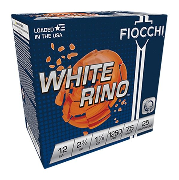 Fiocchi Ammunition 12WRNO75 Exacta Target White Rino 12 Gauge 2.75in 1 1/8o view 2