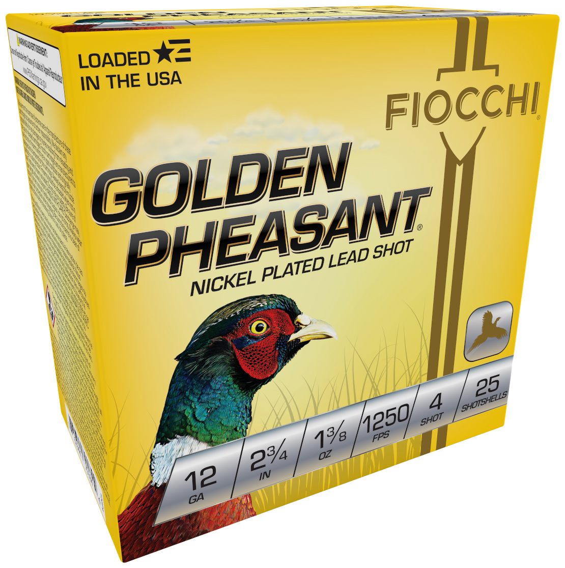 Fiocchi Ammunition 12GP4 Golden Pheasant Extrema 12 Gauge 2.75in 1 3/8oz 4